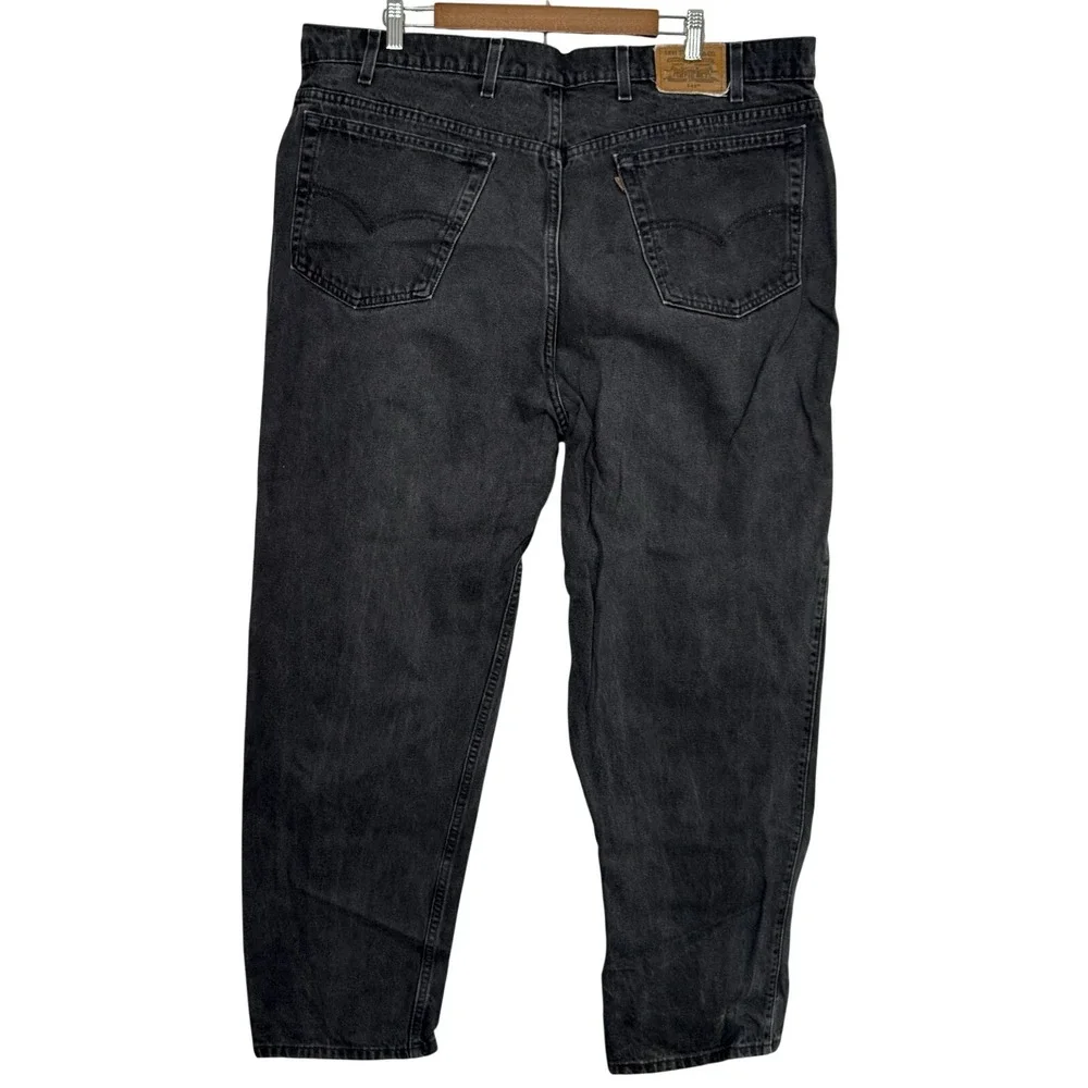 Vintage Levis 545 Brown Tab Jeans Mens 44x32‎ Actual 42x32 Black Loose Fit 90s